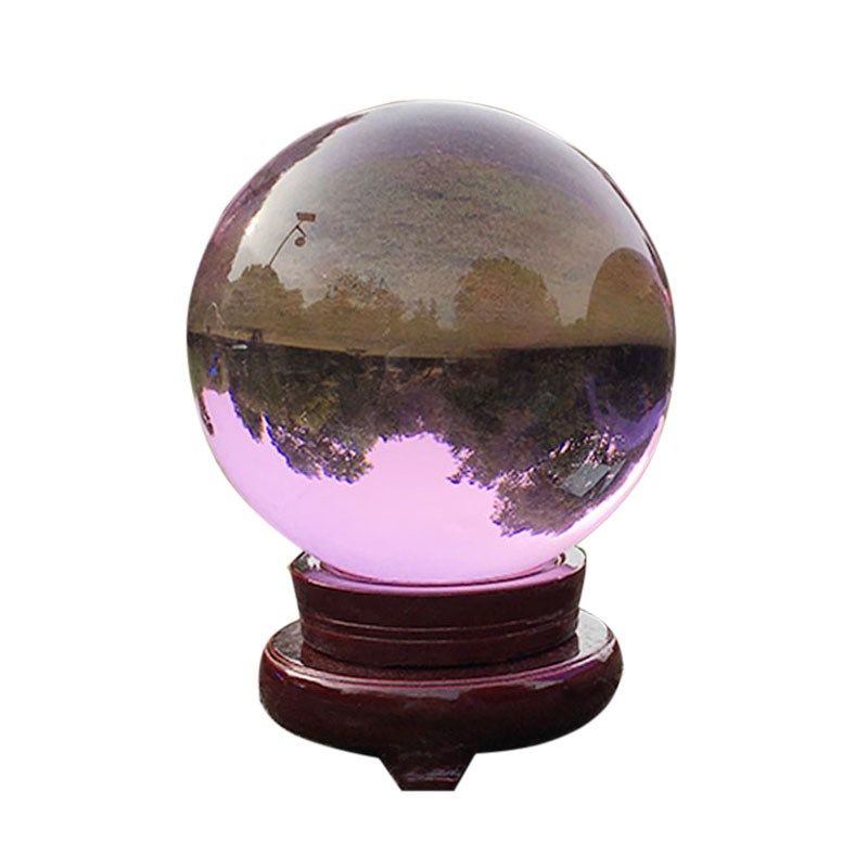 粉色水晶球K9粉晶玻璃球办公桌客厅摆设粉球装饰旺桃花卧室摆件,淘宝优惠券,粉丝福利购,淘宝优惠卷