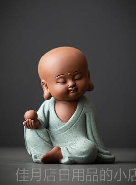 高档炼器紫砂如来桌佛意摆件中式家像居婆娑三圣佛观音地禅藏王茶