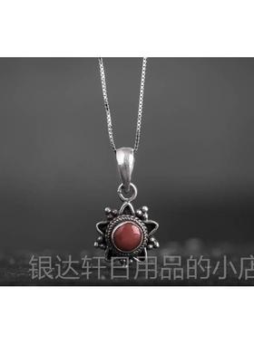 高档尼个泊尔手工925银饰品宝手石镯吊坠 女性 手錬古 创意覆民族