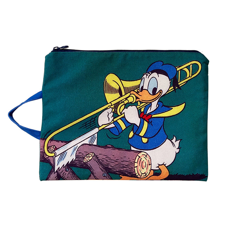 唐老鸭科目分类文件袋拉链帆布A4科目手提大容量装卷子试卷收纳,淘宝优惠券,粉丝福利购,淘宝优惠卷