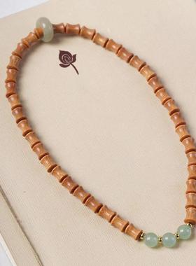 明德万城普陀山老山檀手串竹节檀香手链手工原创男女念珠盘玩饰品