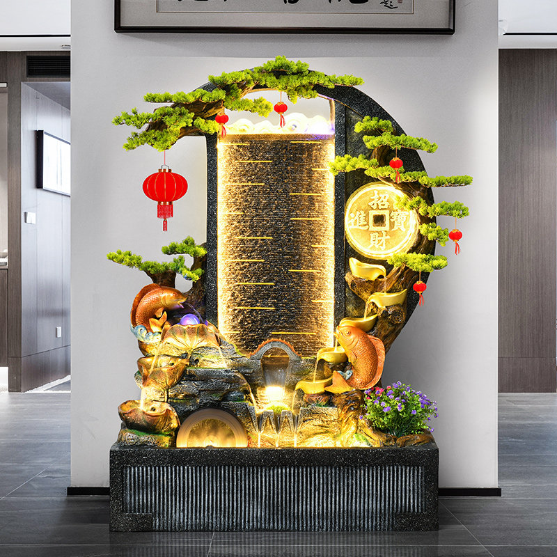 大型假山流水喷泉玄关水景墙屏风客厅庭院鱼缸景观装饰品落地摆件,淘宝优惠券,粉丝福利购,淘宝优惠卷
