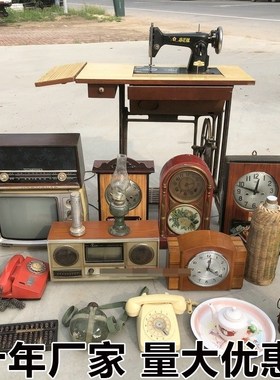 道具传统独轮车风车竹编马灯老物件怀旧旧农具煤油灯民俗挂钟摆件