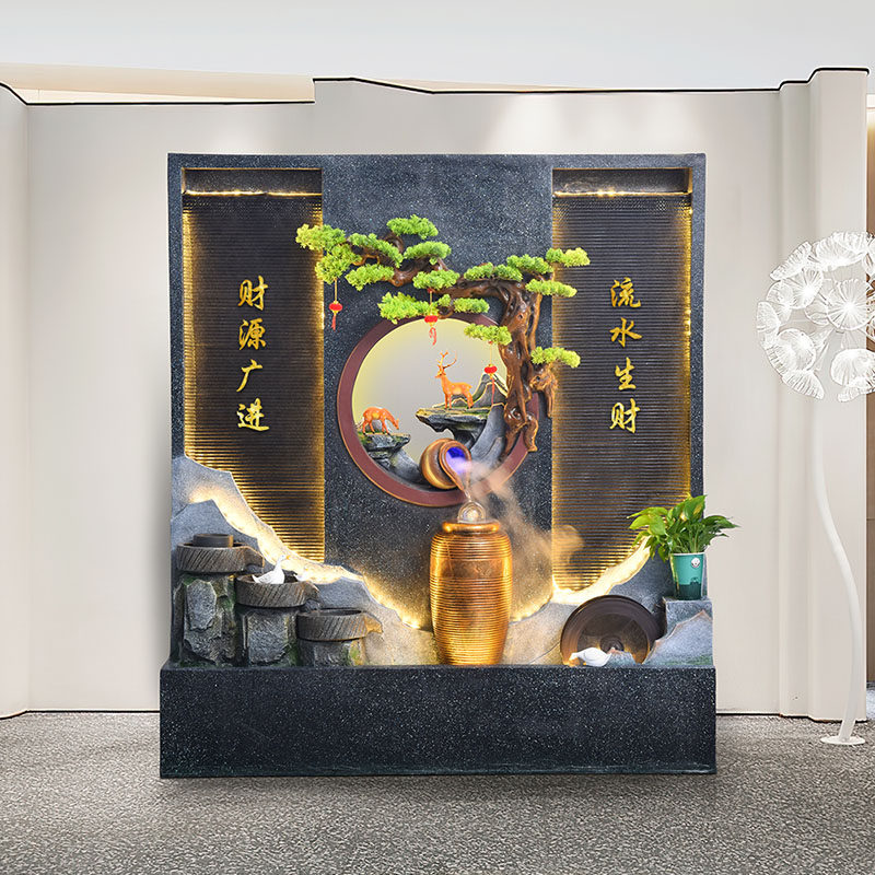 大型假山流水喷泉玄关水景墙屏风客厅庭院鱼缸景观装饰品落地摆件,淘宝优惠券,粉丝福利购,淘宝优惠卷