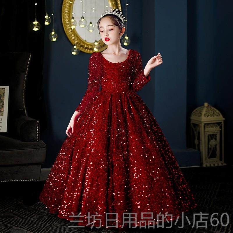 高档儿礼服女童公主裙童高端拖尾主持人晚礼服模特秀走钢琴奏演演,淘宝优惠券,粉丝福利购,淘宝优惠卷