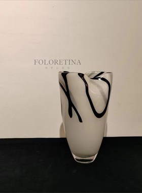 现代简约手工艺术玻璃创意果盘摆件样板间茶几疏离异形花器装饰品