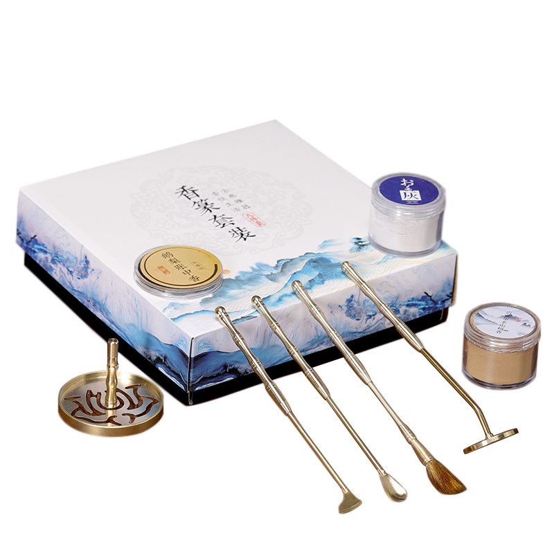 香篆香印黄铜香道工具套装打拓香灰香勺香扫香匙八件套入门香工具,淘宝优惠券,粉丝福利购,淘宝优惠卷