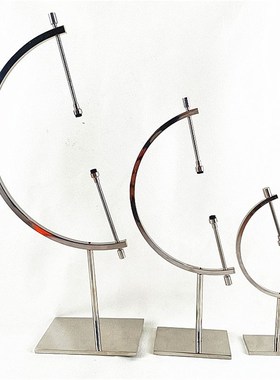 现货五金电镀地球仪型支架工艺礼品摆饰展示架水晶球架子特殊金属