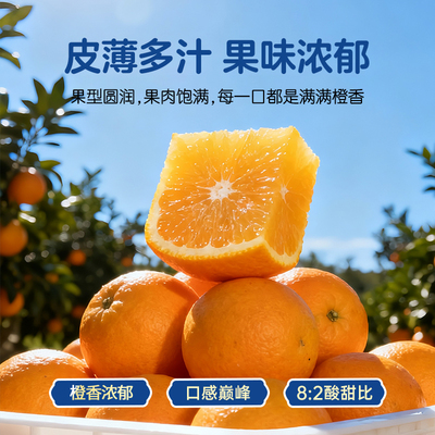 宋潮不夜城【彩箱发货】当季脐橙甜橙江西赣南大果现摘现发包邮
