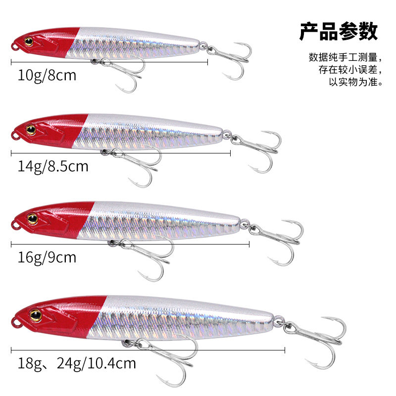 10g-24g远投沉水铅笔飞鬼ABS材质多泳层路亚鱼饵淡水海钓鲈鱼翘嘴,淘宝优惠券,粉丝福利购,淘宝优惠卷