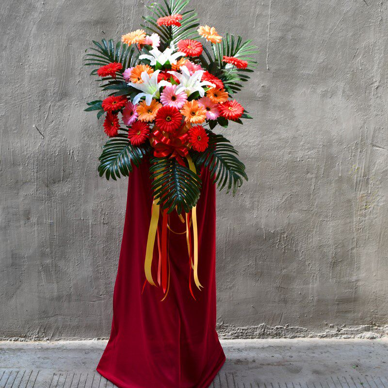 店铺开业花篮假花仿真塑料三脚架摆花门口装饰花乔迁庆典商务用花,淘宝优惠券,粉丝福利购,淘宝优惠卷