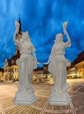 玻璃钢雕塑定制人物雕像欧式西方装饰品庭院景观花园酒店建筑摆件