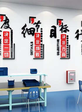 工厂生产车间标语墙贴画办公室装饰企业文化公司励志宣传服务理念