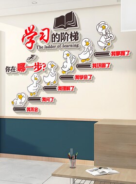 班级文化墙贴纸教室布置装饰培训机构托管班自习室开学黑板报励志