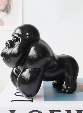 金刚大猩猩动物陶瓷摆件品办公室公司酒吧咖啡厅家居摆饰装饰摆件