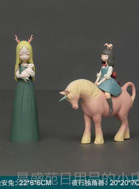 高档白童话军套夜组艺术摆件酒将柜猫装饰品创意家居饰品礼物礼盒