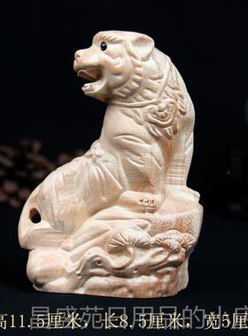 高档整蛇木十二生肖摆件桃料原木木雕家居饰品鼠牛虎兔龙马羊猴鸡