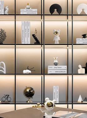 新件艺中式轻奢书家居装饰品摆柜客厅办公室展示柜F968JS85软装工