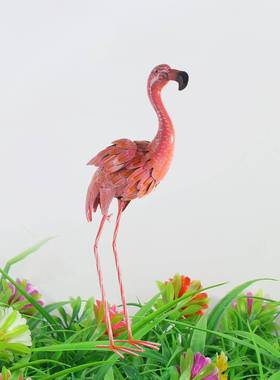 火火烈鸟铁艺烈鸟摆花园装件饰物橱窗活动摆动件婚礼工艺品