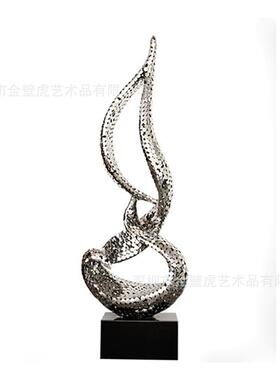 镶嵌水钻环雕雕塑落地镜面锈钢飘形带塑BH-J265商不业中心大堂大