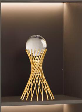 鹿意轻奢招财摆件新中式家居饰品现创代简装客约厅电视XRJ酒柜