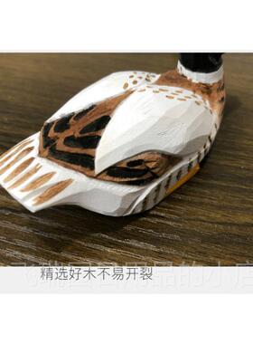 正品木手工雕实物刻木鸭子摆小件鸭子动装饰品