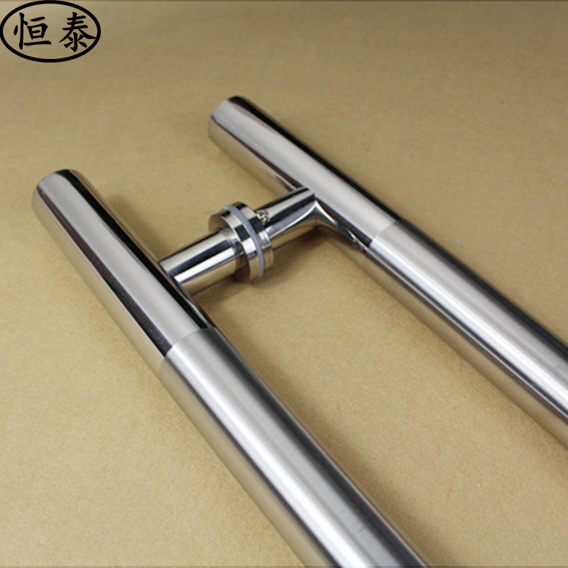 正宗SUS304加厚玻璃门拉手不锈钢拉丝圆形推拉无框门防盗木门把手,淘宝优惠券,粉丝福利购,淘宝优惠卷