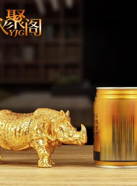 犀牛摆件牛气冲酒天办公室客厅摆8069设柜装饰品面工艺桌品直销