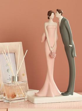 正品北创意甜蜜居摆件闺欧蜜结婚礼物送家新人新婚礼品饰一对婚房
