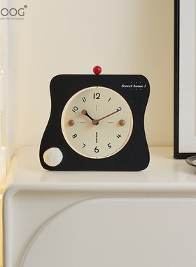 EMITDOOG新款书房卧室桌面座钟摆件客厅电视柜酒柜创意时钟装饰品