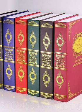 高档欧式覆古酒店假书摆件办客公室面道具模型厅电视柜彷真书本装