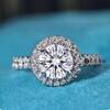 IGI laboratory-grown diamond ring four-prong diamond round bag Pt950 platinum diamond women's diamond ring gift