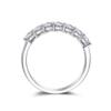 IGI cultivated diamond platinum Pt950 seven seven princess row diamond proposal engagement ring ring stacked single wear