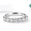 IGI cultivated diamond platinum Pt950 seven seven princess row diamond proposal engagement ring ring stacked single wear