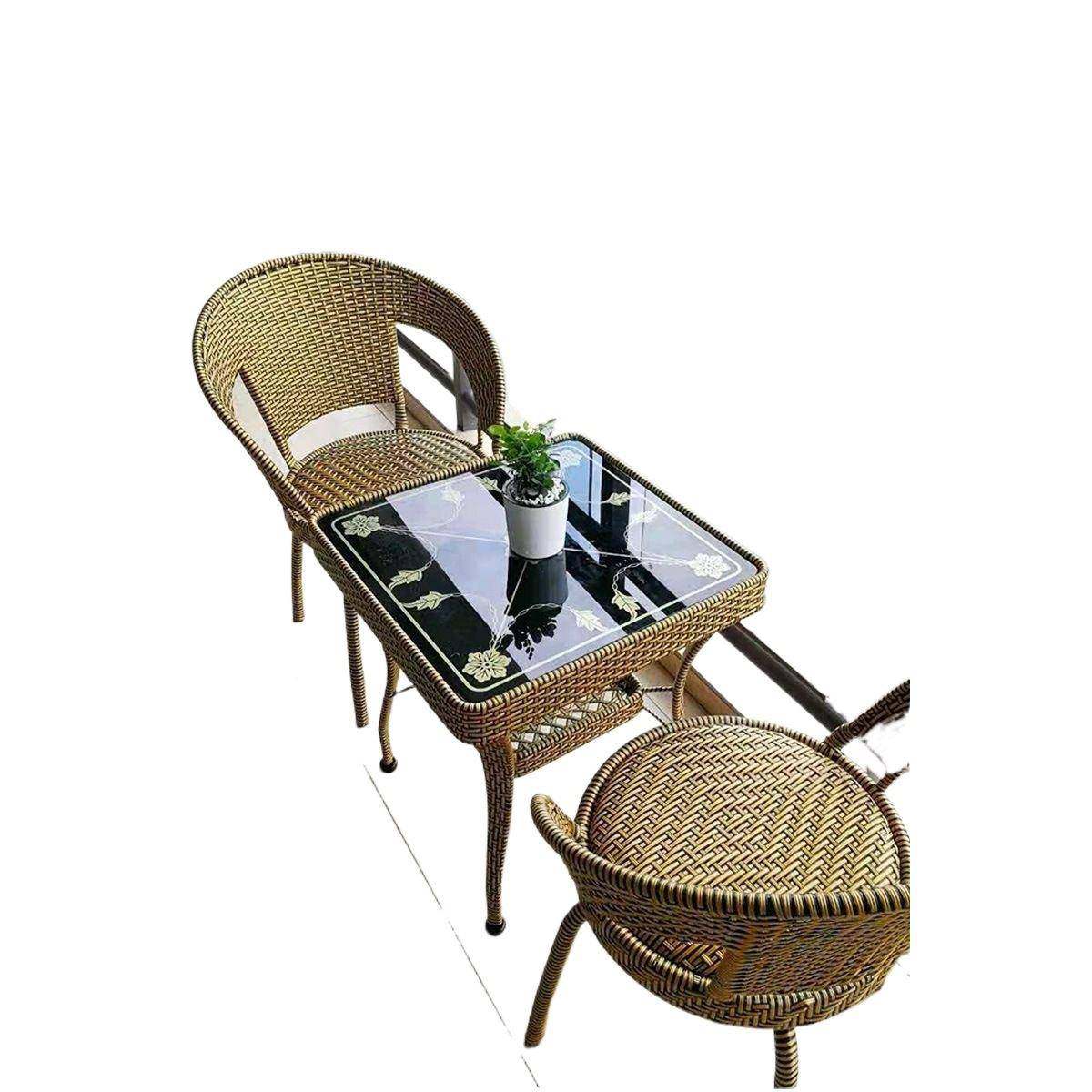 藤椅三MZF套阳件台单可手编靠背椅旋转小个椅子休闲茶桌户外组合,淘宝优惠券,粉丝福利购,淘宝优惠卷