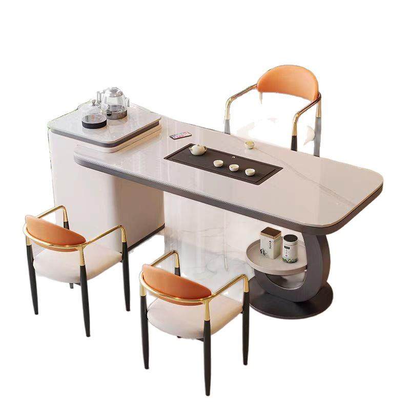 组岩板DDD茶桌椅合轻现代感阳烧水壶一体嵌入式奢办公家用台茶台,淘宝优惠券,粉丝福利购,淘宝优惠卷