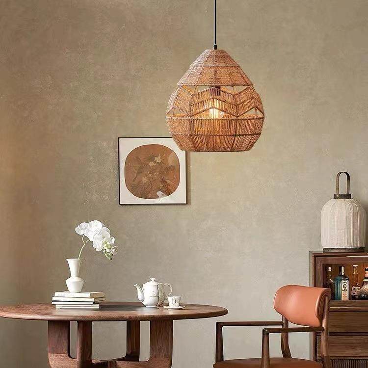 创意中式吊复古田园藤348创意编织麻绳灯编灯客灯厅卧室餐厅民宿,淘宝优惠券,粉丝福利购,淘宝优惠卷