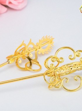 锡禅杖火焰珠地藏王法器配件地藏王手里拿的法杖火球珠子配件法宝