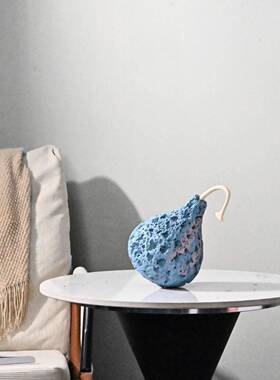 现代意式极简饰色洞洞梨子摆件创意水果书房桌GT-A033面家多居摆