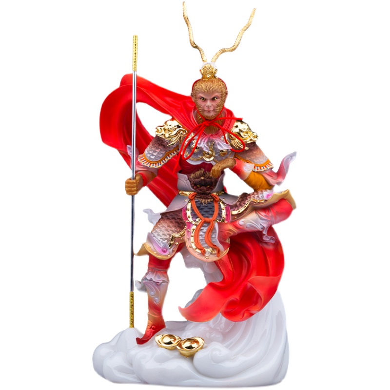 齐天大圣孙悟空摆件树脂汉白玉客厅供奉斗战胜佛中式家居桌面装饰 - 图3