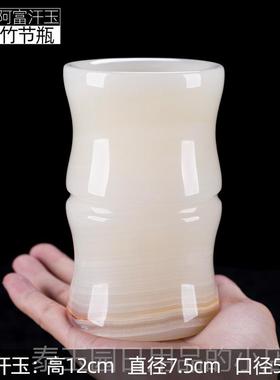 高档诚创记天中然玉石大号毛石笔笔筒摆件复古装饰礼品国风意个性