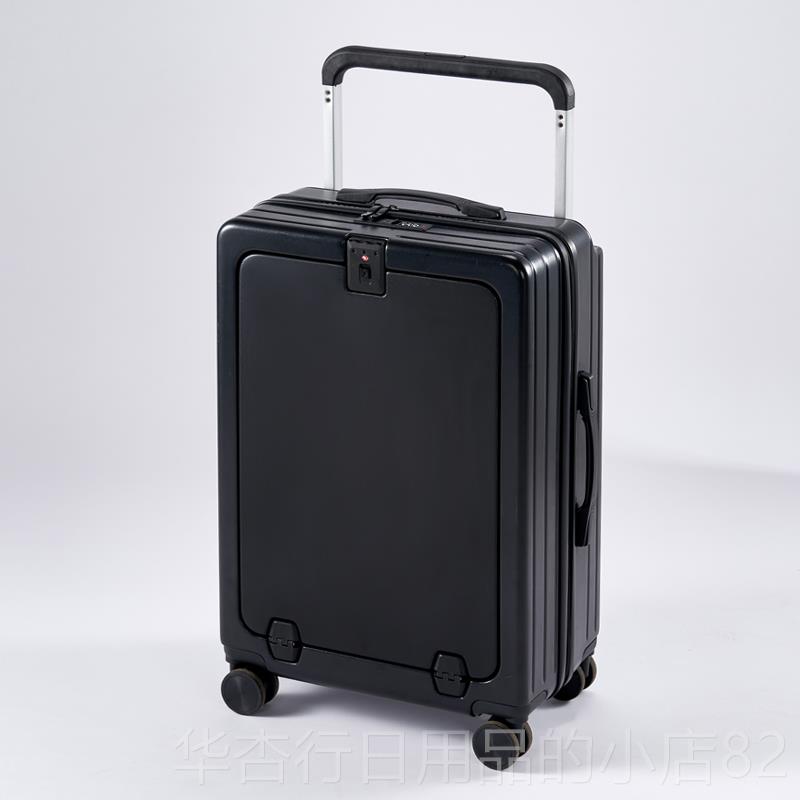 Authentic pop-up front-opening wide trolley suitcase mouth-shaped women's 20-inch boarding 2 chassis small lightweight travel code box