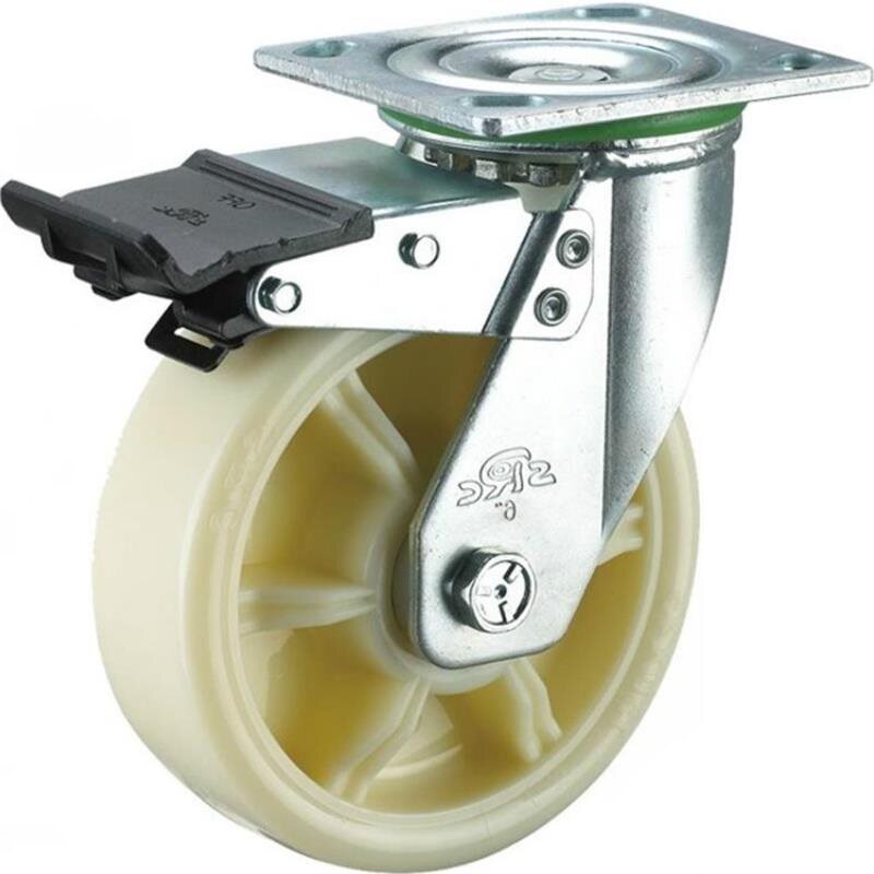 SRC风火脚轮重型4寸5寸6寸8寸万向轮尼龙轮子耐磨平板推车轮轱辘 - 图3