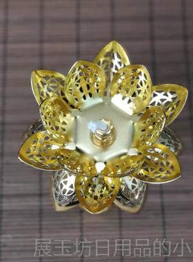 高档明音佛特大油灯座堂长明灯可伸合金莲花灯油芯座缩佛用品