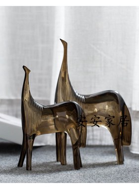 经典对马家居摆件 饰品树脂装饰对马 动物摆件软装工艺品书房摆件