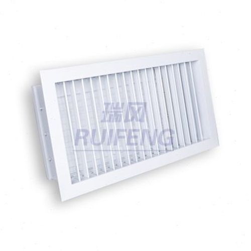 铝合金带电动风口调节阀 单双层格栅百叶 中央空调风机盘管出风口 - 图1