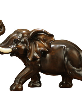 吉善缘 大象摆件一对 开业礼品客厅玄关电视酒柜办公室装饰品0833