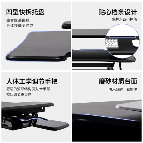 Loctek乐歌M9M站立办公桌坐站交替电脑桌笔记本增高架桌面升降台 - 图2