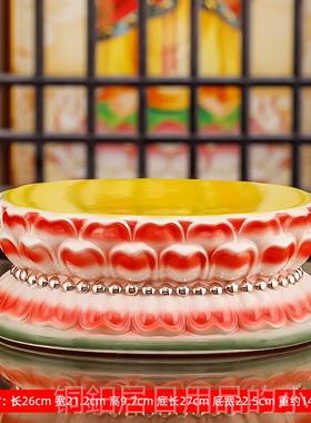 高档陶瓷佛像底座莲神花关座萨供奉台观音菩垫高款供座台供佛公像