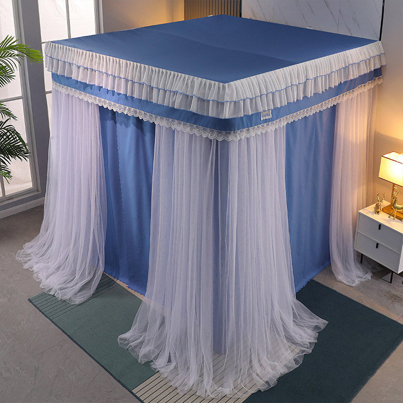 宫廷蚊帐家用卧室遮光防尘顶布床幔帘一体2021新款公主风落地双层,淘宝优惠券,粉丝福利购,淘宝优惠卷